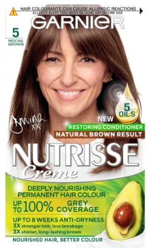 Picture of GARNIER NUTRISSE CREME NO. 5 MOCHA BROWN DEEP NOURISHING PERMANENT HAIR COLOUR 172g 