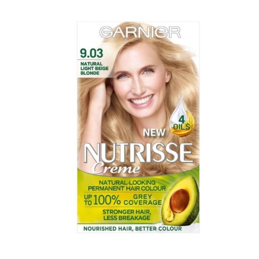 Picture of GARNIER NUTRISSE CREME NO. 9.03 LIGHT BEIGE BLONDE DEEP NOURISHING PERMANENT HAIR COLOUR 172g 