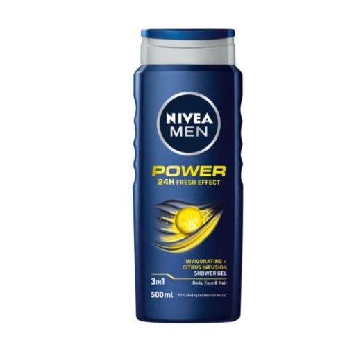 Picture of NIVEA MEN POWER 24H FRESH EFFECT SHOWER GEL 500ml  