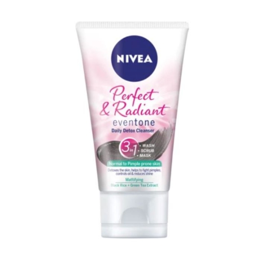 Picture of NIVEA PERFECT & RADIANT EVEN TONE 3-IN-1 CHARCOAL FACE CLEANSER/MASK 150ml  