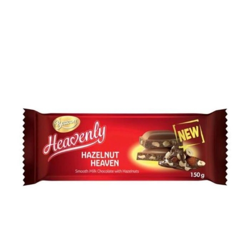 Picture of BEACON HEAVENLY HAZELNUT HEAVEN CHOCOLATE SLAB 150g 