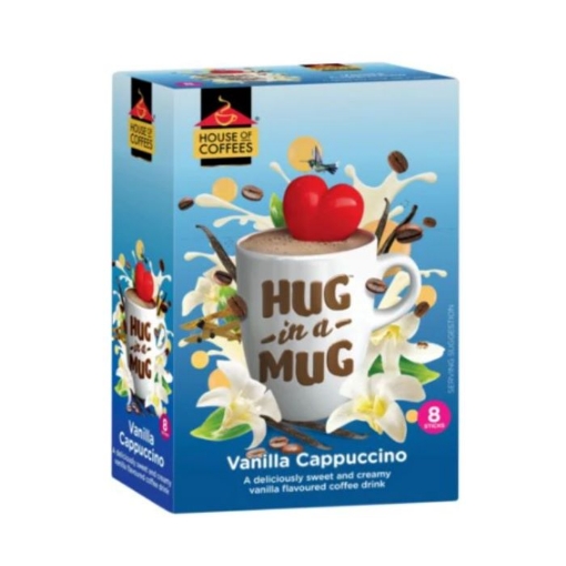 Picture of HUG IN A MUG VANILLA INSTANT CAPPUCCINO STICKS 8x24g 