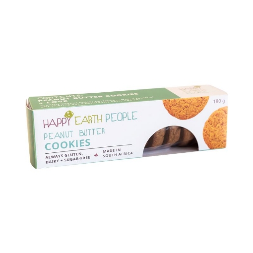 Picture of HAPPY EARTH PEOPLE SUGAR FREE PEANUT BUTTER COOKIES 180g