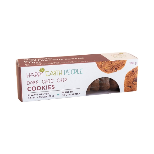 Picture of HAPPY EARTH PEOPLE SUGAR FREE CHOC CHIP COOKIES 180g