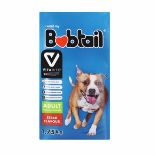 Picture of BOBTAIL STEAK FLAVOURED SMALL & MEDIUM ADULT DOG FOOD 1.75kg  