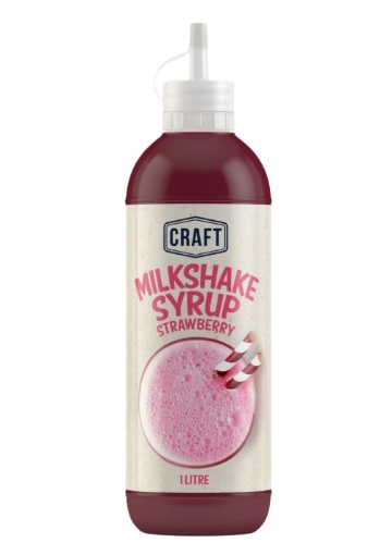 Picture of CRAFT STRAWBERRY FLAVOURED MILKSHAKE SYRUP 1L