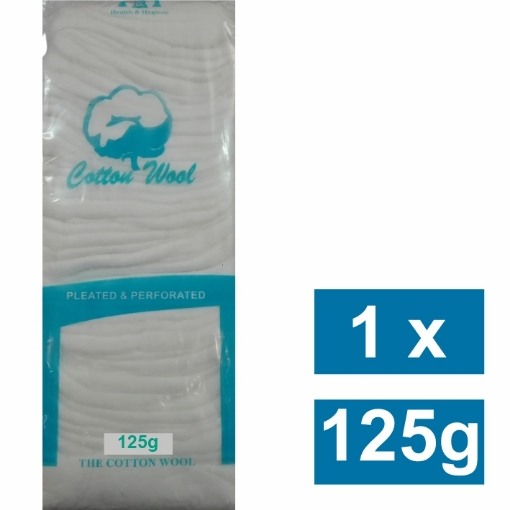 Picture of HEALTH & HYGIENE COTTON WOOL 125g