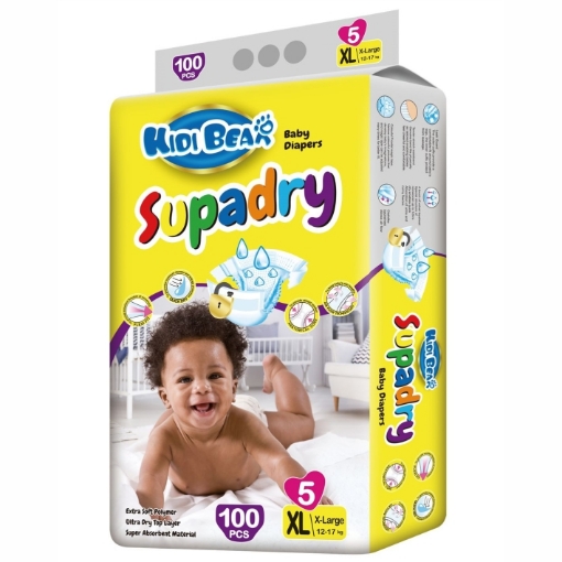 Picture of KIDDIBEAR SUPADRY DIAPERS  XL 100's