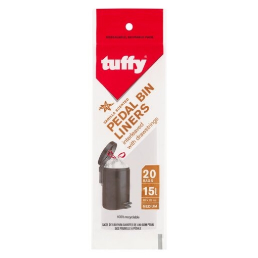 Picture of TUFFY VANILLA SCENTED SWING BIN LINERS 15L, 20 BAGS