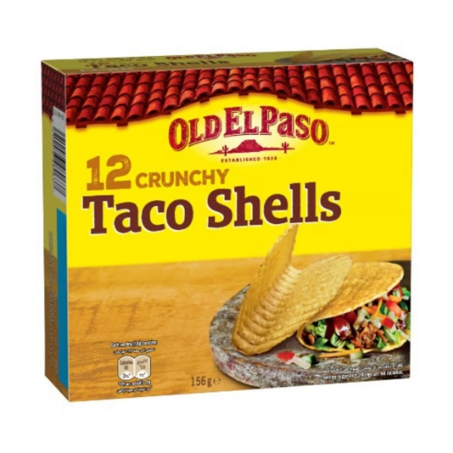 Picture of OLD EL PASO 12 CRUNCHY TACO SHELLS 156g