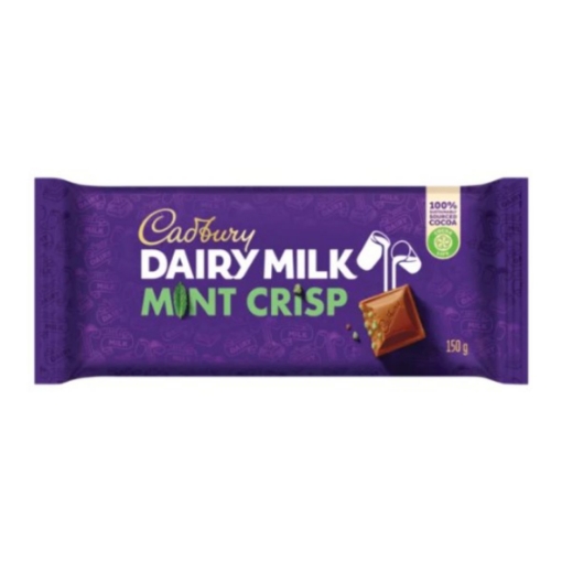 Picture of CADBURY DAIRY MILK MINT CRISP CHOCOLATE SLAB 150g  