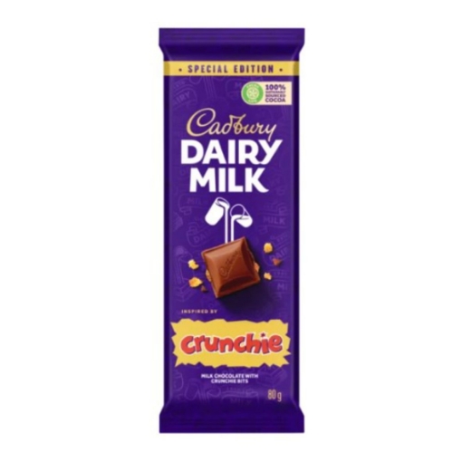 Picture of CADBURY LIMITED EDITION DAIRY MILK CRUNCHIE CHOCOLATE SLAB 80g  