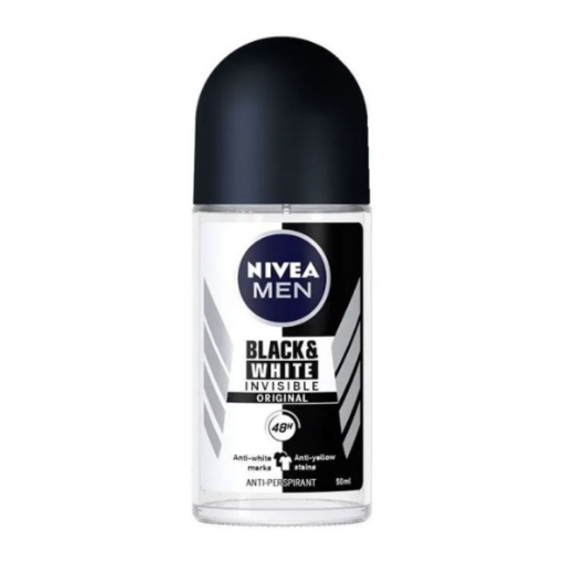 Picture of NIVEA MEN BLACK & WHITE INVISIBLE ORIGINAL ANTI PERSPIRANT DEODORANT ROLL ON 50ml 