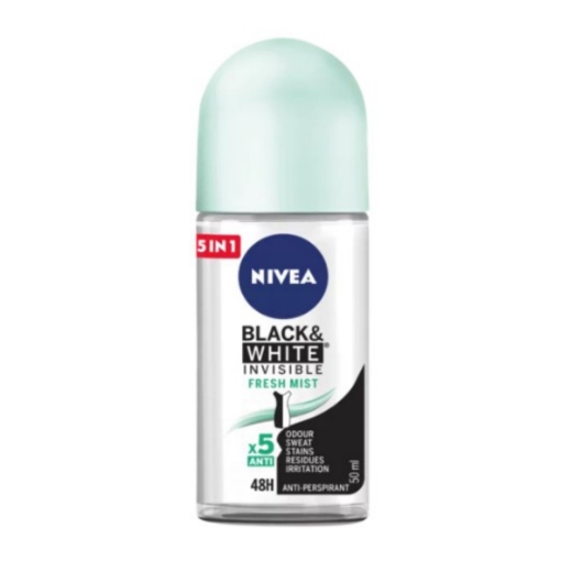 Picture of NIVEA BLACK & WHITE INVISIBLE FRESH MIST ANTI PERSPIRANT LADIES ROLL ON 50ml  