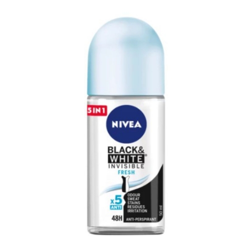 Picture of NIVEA BLACK & WHITE INVISIBLE FRESH ANTI PERSPIRANT LADIES ROLL ON 50ml   