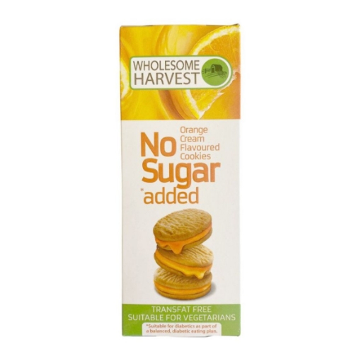 Picture of WHOLESOME HARVEST SUGAR FREE ORANGE BISCUITS 75g 