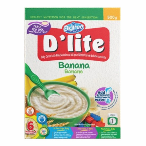 Picture of D'LITE BANANA FLAVOUR  BABY CEREAL 500g