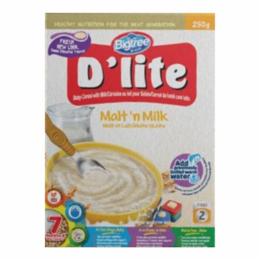 Picture of D'LITE MALT & MILK BABY CEREAL 250g 