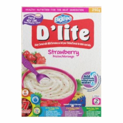 Picture of D'LITE STRAWBERRY BABY CEREAL 250g 