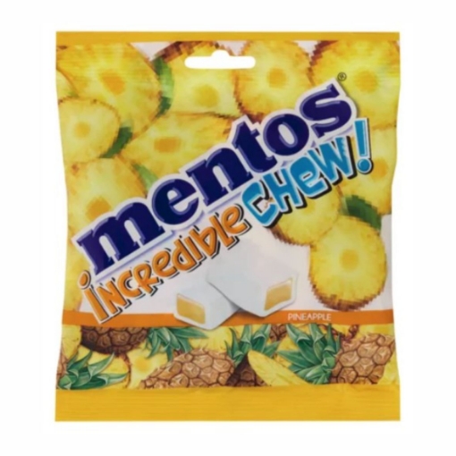 Picture of MENTOS INCREDIBLE CHEW PINEAPPLE CHEWY SWEETS 72g