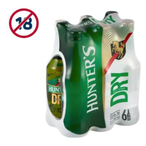 Picture of HUNTERS DRY CIDER BOTTLE 6X330ML