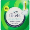 Picture of LIL-LETS ESSENTIALS UNSCENTED THICK PADS 8'S 