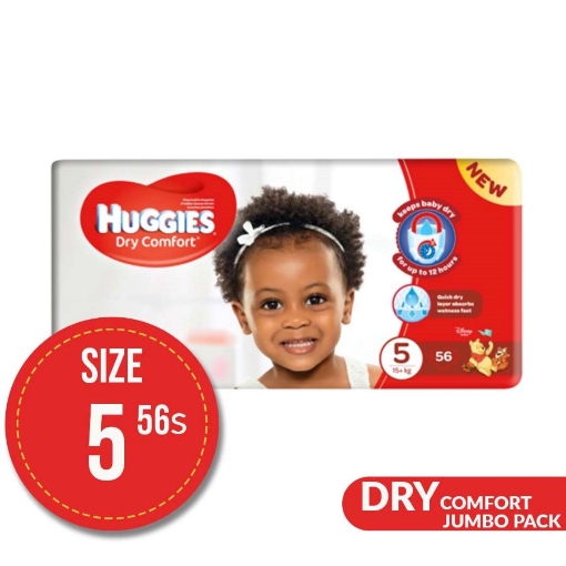 Picture of HUGGIES DRY COMFORT NAPPIES - SIZE 5, 1x56