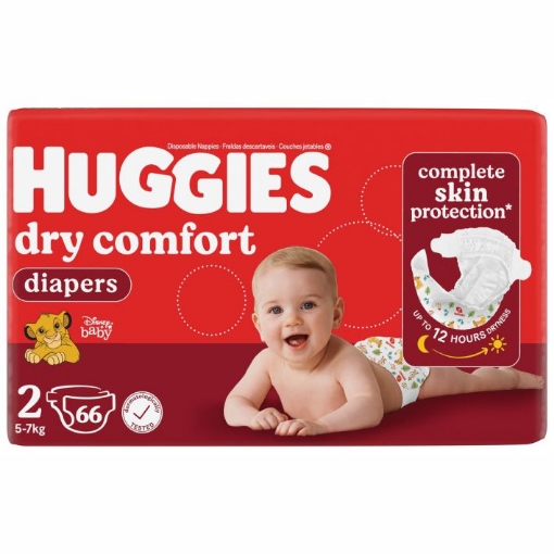 Picture of HUGGIES DRY COMFORT NAPPIES - SIZE 2, 1x66