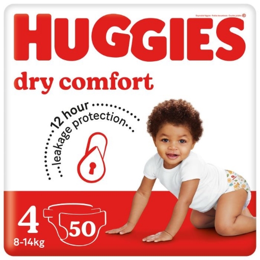 Picture of HUGGIES DRY COMFORT NAPPIES - SIZE 4, 1x50