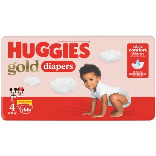 Picture of HUGGIES GOLD NAPPIES - SIZE 4, 1x66