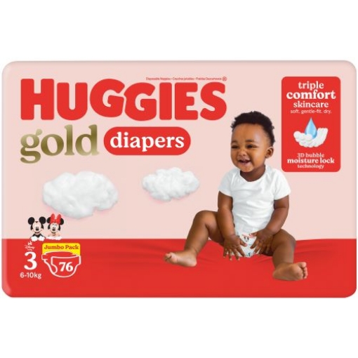 Picture of HUGGIES GOLD NAPPIES - SIZE 3, 1x76