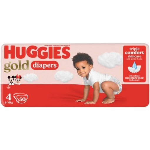 Picture of HUGGIES GOLD NAPPIES - SIZE 4, 1x50