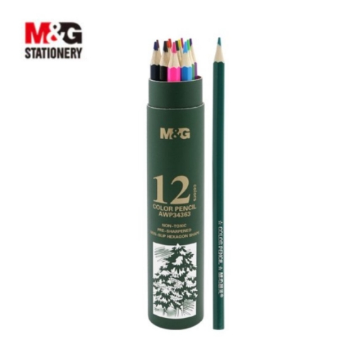 Picture of M&G WOODEN PENCILS 12 COLOUR 