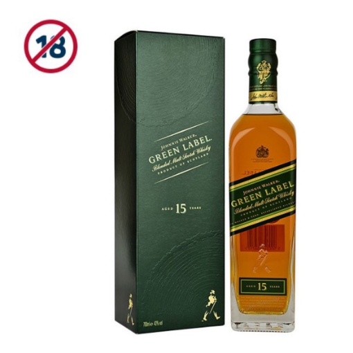 Picture of JOHNNIE WALKER GREEN LABEL WHISKY BOTTLE 750ML