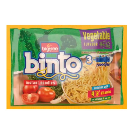 Picture of BINTO 3 MIN VEGETABLE FLAVOURED INSTANT NOODLES 5x70g  