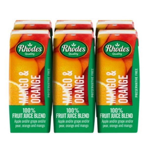 Picture of RHODES QUALITY 100% MANGO & ORANGE JUICE 6x200ml 