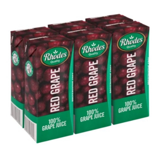 Picture of RHODES QUALITY 100% RED GRAPE JUICE 6x200ml 