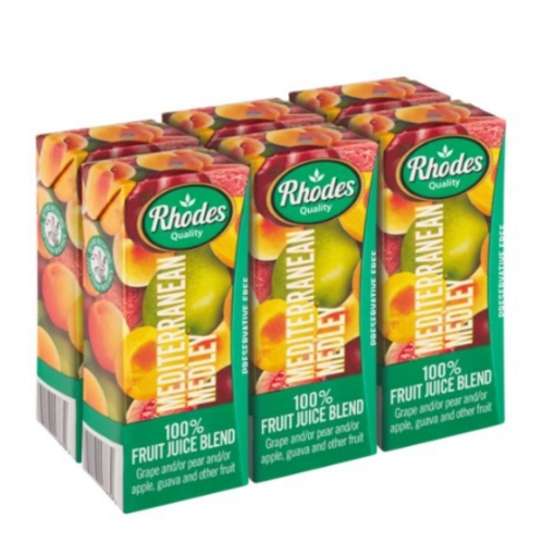 Picture of RHODES QUALITY 100% MEDITERRANEAN MEDLEY JUICE 6x200ml 