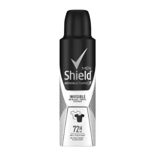 Picture of SHIELD MEN INVISIBLE BLACK & WHITE ANTI-PERSPIRANT DEODORANT 150ml 