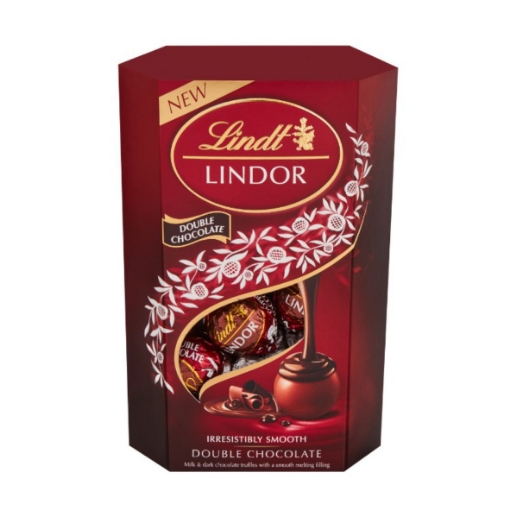 Picture of LINDT LINDOR DOUBLE CHOCOLATE CORNET TRUFFLES 200g