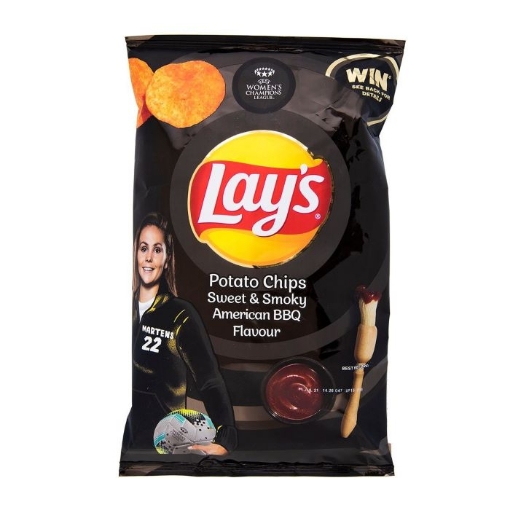 Picture of LAY'S SWEET & SMOKY AMERICAN BBQ  POTATO CHIPS 105g