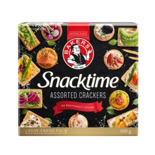 Picture of BAKERS SNACKTIME ASSORTED CRACKERS 400g