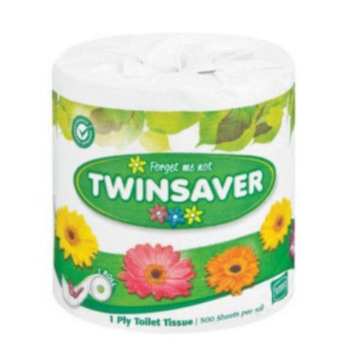 Picture of TWINSAVER 1 PLY INDIVIDUAL WRAPPED TOILET ROLL 1's