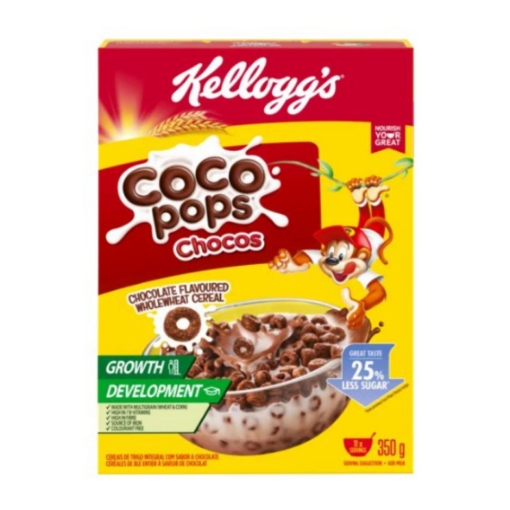 Picture of KELLOGGS COCO POPS CHOCOLATE FLAVOURED WHOLEWHEAT CEREAL 350g 