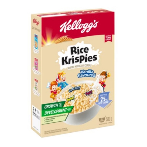 Picture of KELLOGGS VANILLA FLAVOURED RICE KRISPIES CEREAL 500g