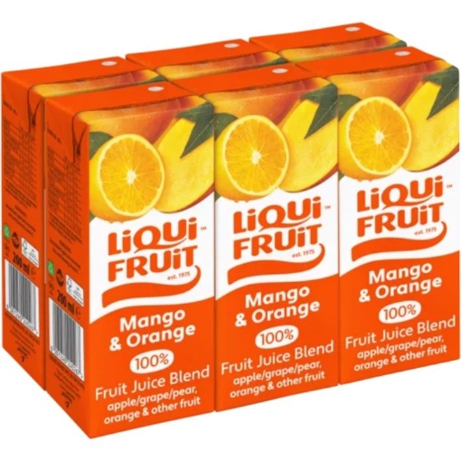 Picture of LIQUI FRUIT 100% MANGO & ORANGE JUICE 6x200ml