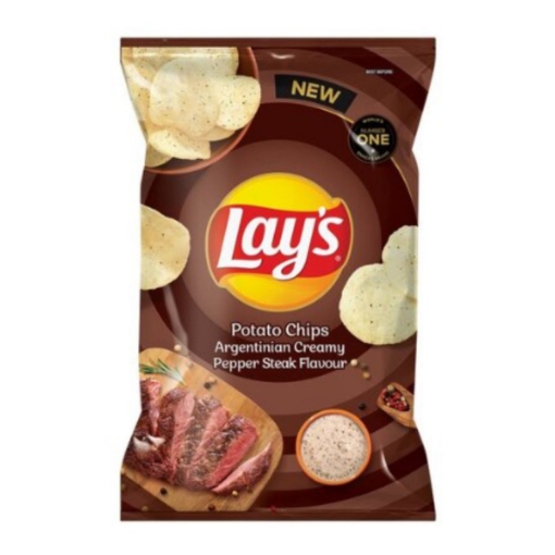 Picture of LAY'S ARGENTINIAN CREAMY PEPPER STEAK FLAVOUR POTATO CHIPS 105g 
