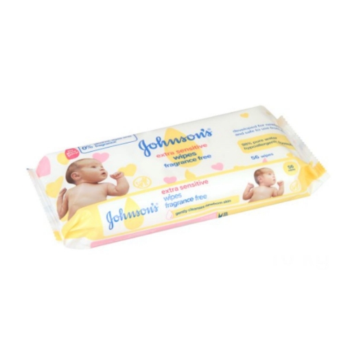 Picture of JOHNSON'S EXTRA SENSITIVE BABY WIPES 56's