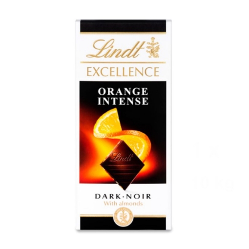 Picture of LINDT EXCELLENCE ORANGE INTENSE DARK CHOCOLATE SLAB 100G 
