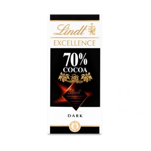 Picture of LINDT EXCELLENCE 70% COCOA DARK CHOCOLATE SLAB 100G 